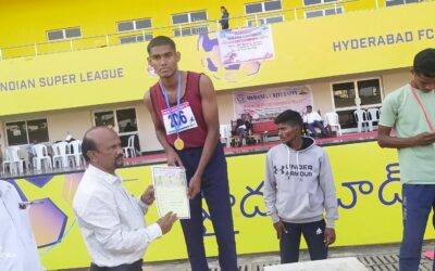 Mr. S.Madhu kumar of B.Sc student won Silver medal in Osmania University Inter collegiate Athletic (3000 mts Steeple Chase)