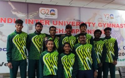 BJR GDC Students Representing All India Inter University Gymnastics Championship