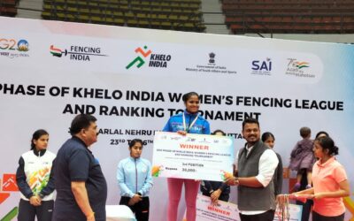 Ms Gowri, II BA Bagged 3rd Prize in Khelo India Women’s Fencing League