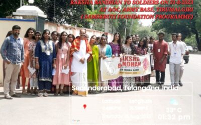BJR GDC Students with Samskruti Foundation organised Raksha Bandhan at AOC Army Base