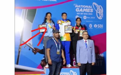 Ms Ashwini Bagged Silver Medal in Sailing at National Games, Goa.