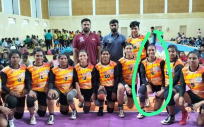 Ms Sanjana Representing Osmania University in South Zone Inter University Kabaddi Tournament