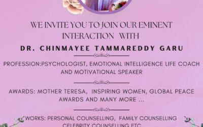 Interaction Meet with Dr.Chinmayee Tammareddy garu renowned Psychologist