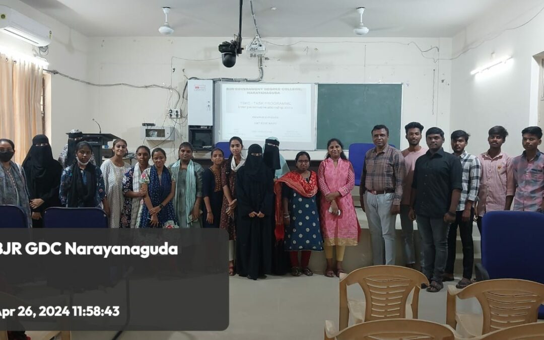 BJR GDC organized a session on Communication Skills in collaboration with TASK, Telangana